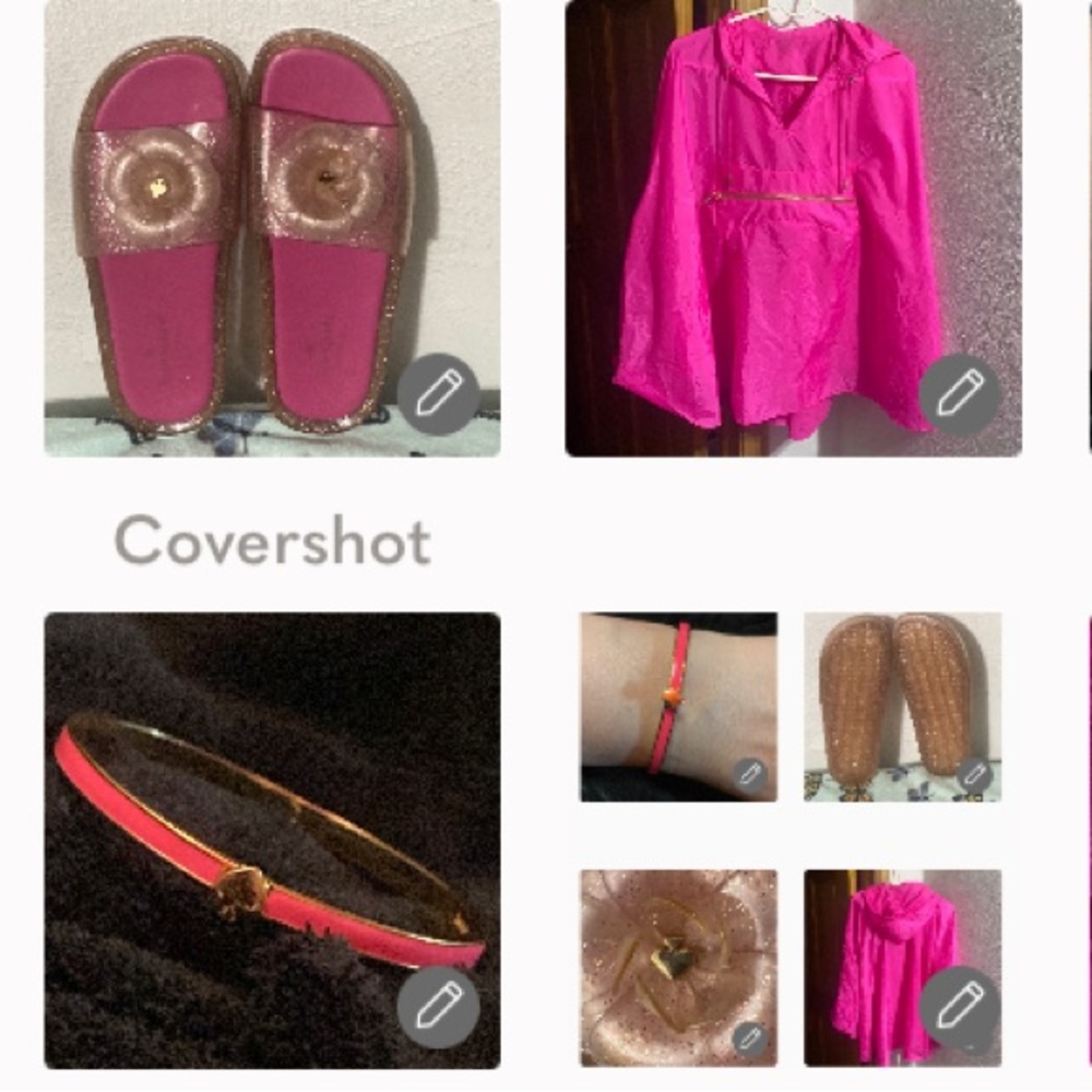 Kate♠️NY 7”Bangle+Slides🌸w matching💕Kate♠️Poncho szU+4 Kate♠️🎁tags